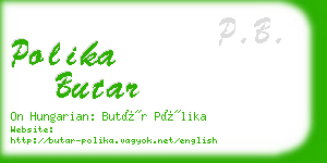 polika butar business card